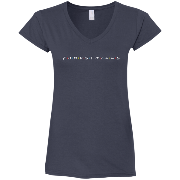 Friends of Forest Hills Ladies' Fitted Softstyle V-Neck T-Shirt