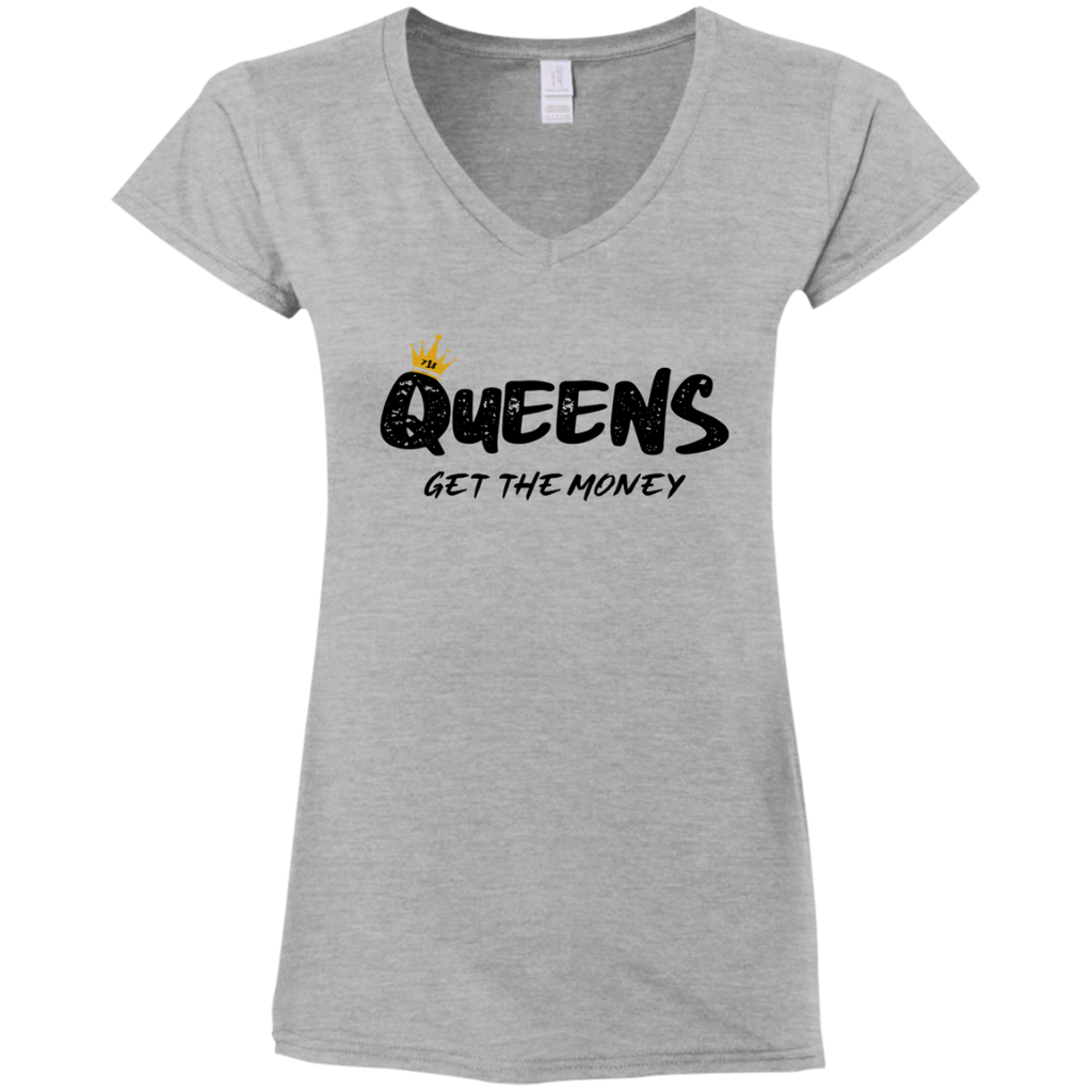 QGTM Ladies' Fitted Softstyle V-Neck T-Shirt