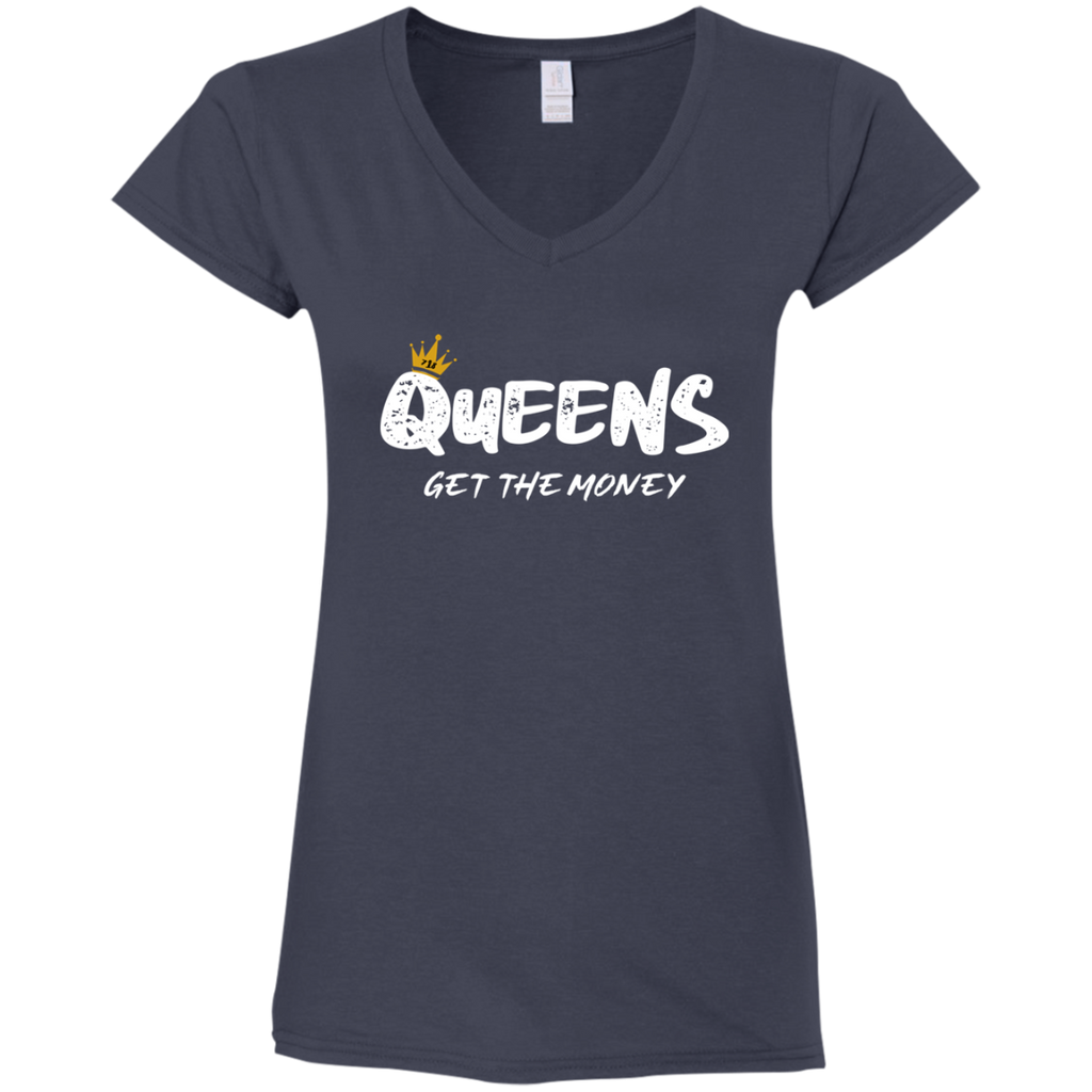 QGTM Ladies' Fitted Softstyle V-Neck T-Shirt
