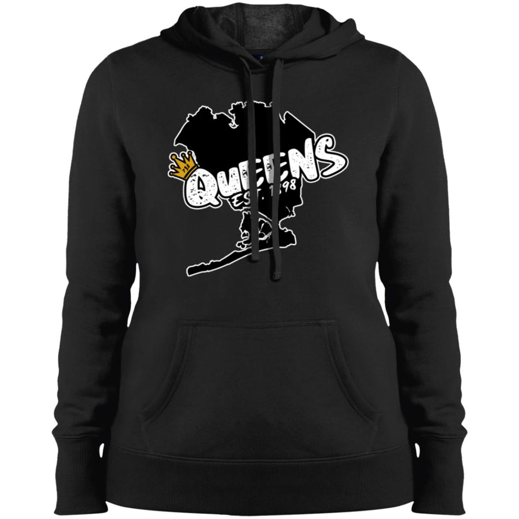 Queens Map Est. 1898 Ladies' Pullover Hoodie Sweatshirt