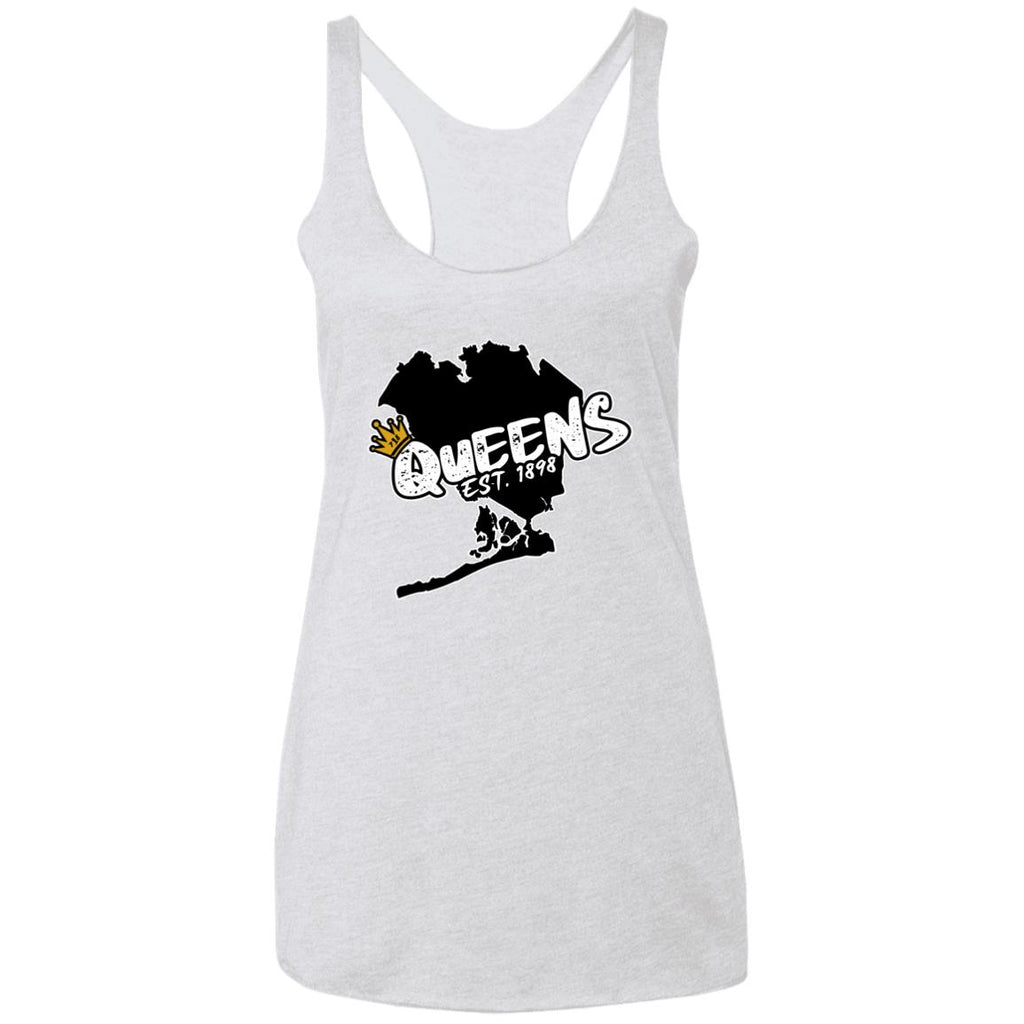 Queens Map Est. 1898 Ladies' Triblend Racerback Tank