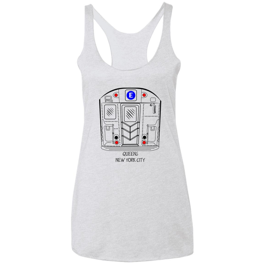 Queens E-train Front Ladies' Triblend Racerback Tank