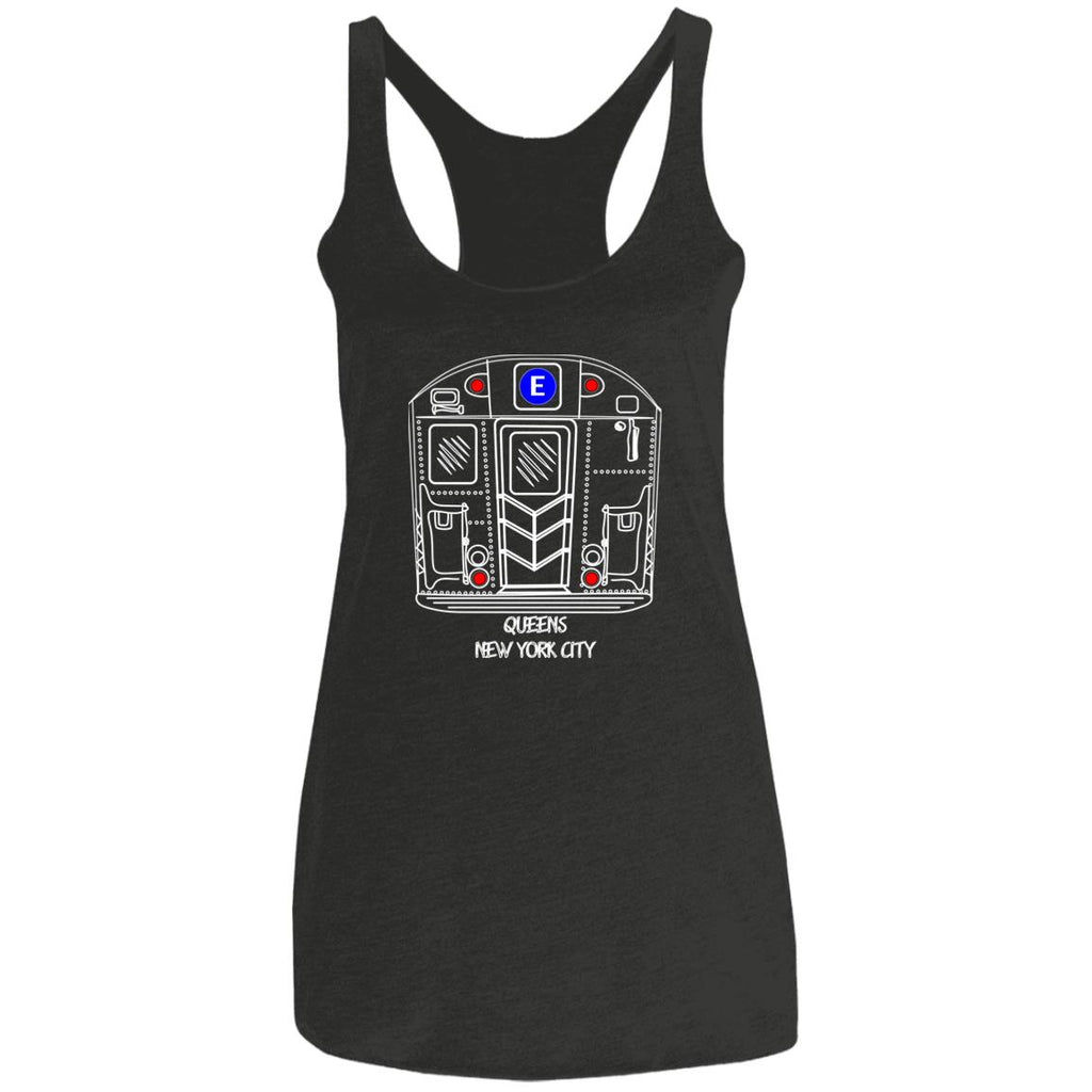 Queens E-train Front Ladies' Triblend Racerback Tank