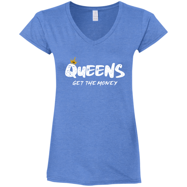 QGTM Ladies' Fitted Softstyle V-Neck T-Shirt