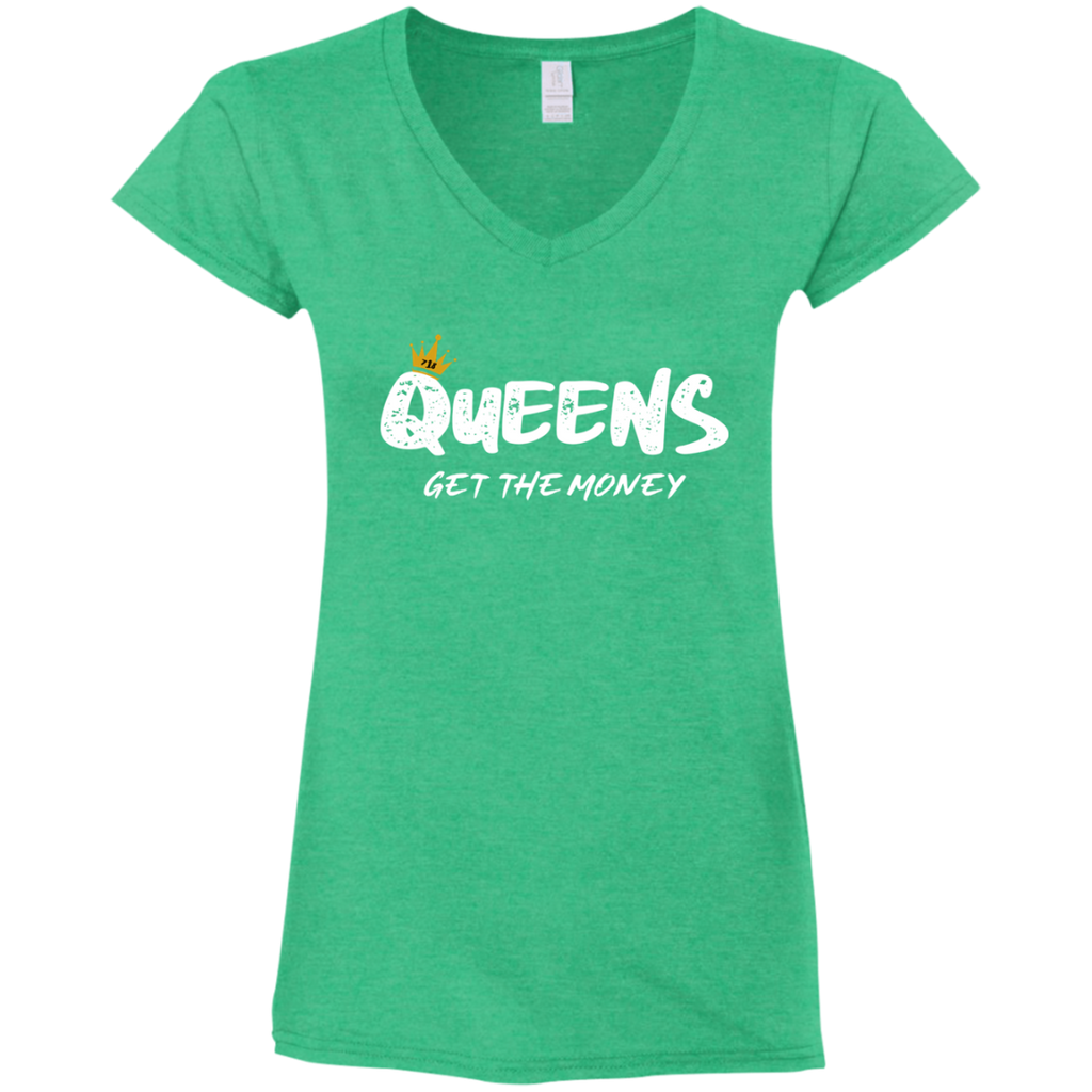 QGTM Ladies' Fitted Softstyle V-Neck T-Shirt