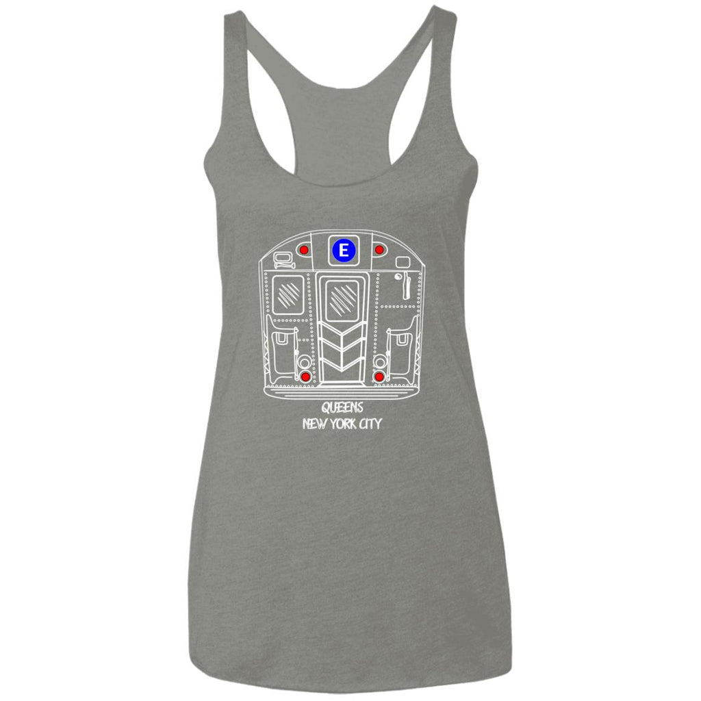 Queens E-train Front Ladies' Triblend Racerback Tank