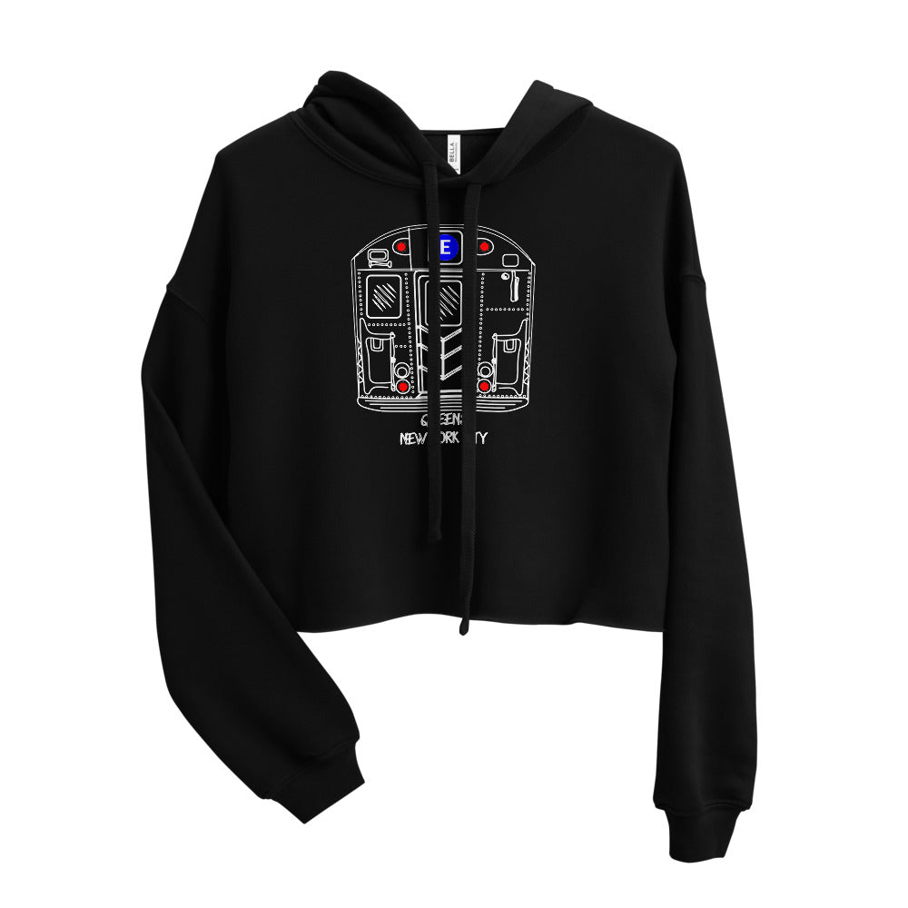 Queens New York City E-train Crop Hoodie