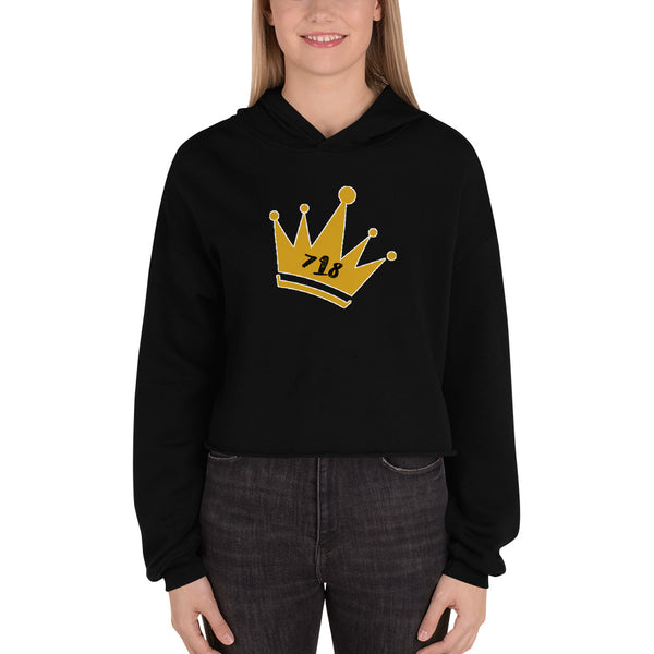 Queens Crown 718 Only Crop Hoodie